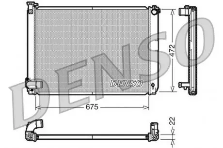 DRM51005 Радіатор, охолодження двигуна DENSO підбір по vin на Brocar