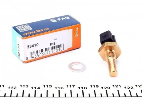33410 Датчик температури охолоджуючої рідини Audi 80/90/100/A6 2.0-2.3 -95 (M10x1) чорний FAE підбір по vin на Brocar