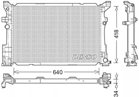 DRM17054 Основний радіатор (двигуна) DENSO підбір по vin на Brocar
