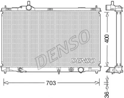 DRM50095 Основной радиатор (двигателя) DENSO подбор по vin на Brocar