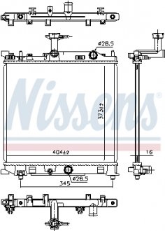 641777 Основной радиатор (двигателя) NISSENS підбір по vin на Brocar