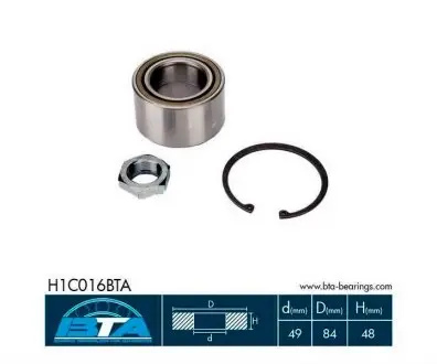 H1C016BTA Підшипник колеса,комплект BTA підбір по vin на Brocar