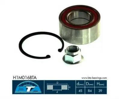 H1M016BTA Підшипник колеса,комплект BTA підбір по vin на Brocar