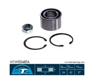 H1W004BTA Підшипник колеса,комплект BTA підбір по vin на Brocar