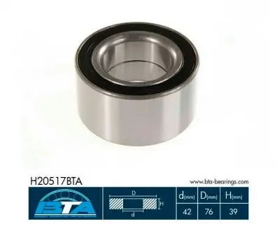 H20517BTA Подшипник колеса, комплект BTA подбор по vin на Brocar
