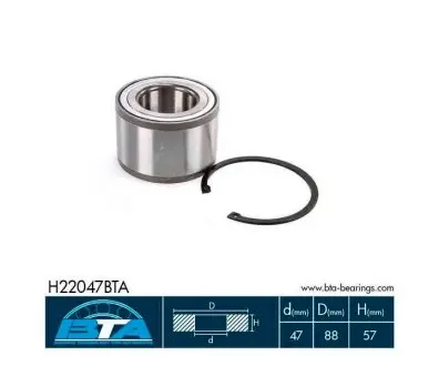 H22047BTA Подшипник колеса, комплект BTA підбір по vin на Brocar