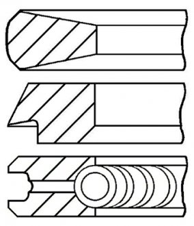 0843110000 Комплект кілець на поршень GOETZE підбір по vin на Brocar