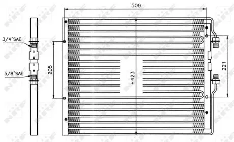 35059 Конденсатор, Кондиціонер NRF підбір по vin на Brocar