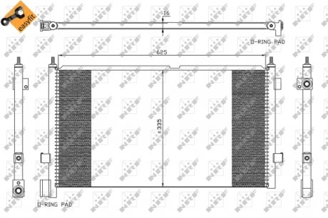 35591 Конденсатор, кондиционер NRF підбір по vin на Brocar