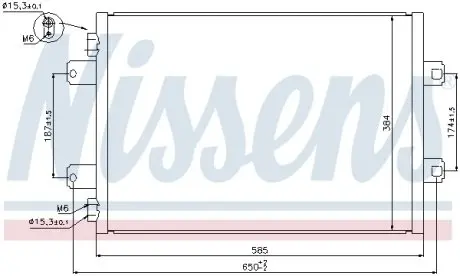 940077 Конденсатор, Кондиціонер NISSENS підбір по vin на Brocar