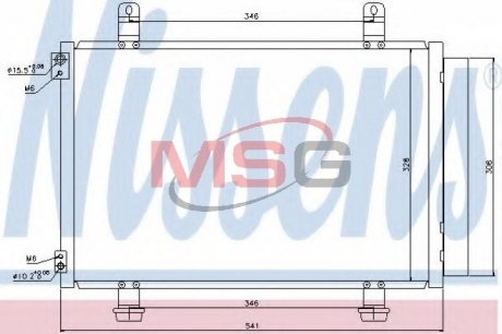 940079 Конденсер кондиціонера NISSENS підбір по vin на Brocar