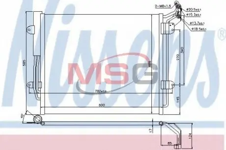 940256 Конденсер кондиціонера NISSENS підбір по vin на Brocar