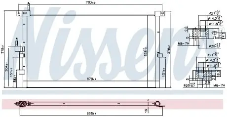 94718 Конденсатор, Кондиціонер NISSENS підбір по vin на Brocar