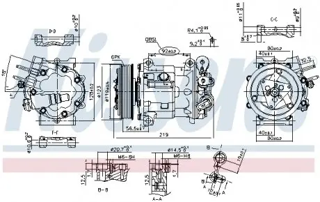 89404 Компресор кондиціонера NISSENS підбір по vin на Brocar