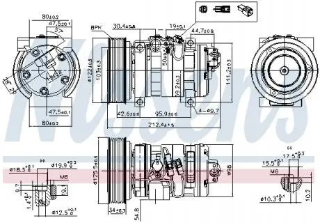 89609 Компресор кондиціонера NISSENS підбір по vin на Brocar