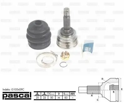 G10545PC ШРКШ (зовнішній) Hyundai Matrix 1.5 CRDi 01-10 (23z/25z) (+ABS44z) PASCAL підбір по vin на Brocar