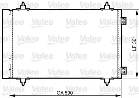 814366 Радіатор кондиціонера Fiat Scudo 1.6D/2.0D 07- VALEO підбір по vin на Brocar