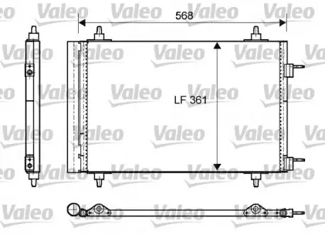 818170 Радіатор кондиціонера Citroen Berlingo/Peugeot Partner 1.6i 08-18 VALEO підбір по vin на Brocar