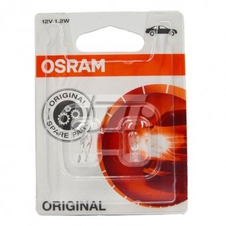 272102B Автолампа Osram 272102b Original W1,2W W2x4,6d 1,2 W прозрачная OSRAM підбір по vin на Brocar