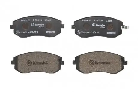 P78013X Гальмівні колодки, тюнінг BREMBO підбір по vin на Brocar