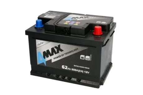 BAT62550R4MAX Аккумулятор 4MAX 12В 60Агод./550А (R+) BLIC подбор по vin на Brocar