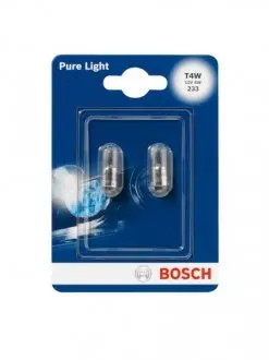 1987301023 Автолампа T4W 12V 4W BA9s Pure Light (к-кт 2шт) BOSCH подбор по vin на Brocar