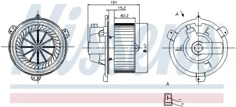 87056 Вентилятор салону NISSENS підбір по vin на Brocar