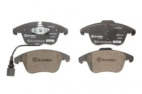 P85112X Гальмівні колодки, тюнінг BREMBO підбір по vin на Brocar