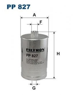 PP827 Топливный фильтр FILTRON підбір по vin на Brocar