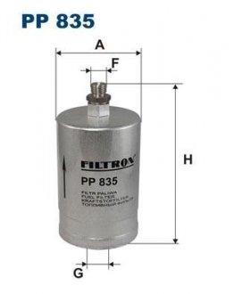 PP835 Топливный фильтр FILTRON подбор по vin на Brocar