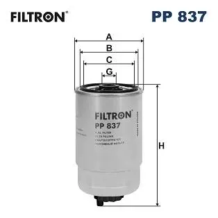 PP837 Топливный фильтр FILTRON подбор по vin на Brocar