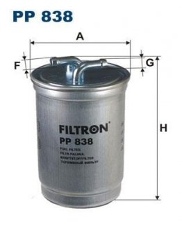 PP838 Топливный фильтр FILTRON підбір по vin на Brocar