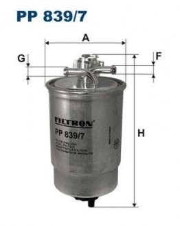PP8397 Топливный фильтр FILTRON підбір по vin на Brocar