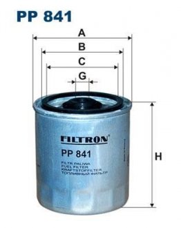 PP841 Топливный фильтр FILTRON подбор по vin на Brocar