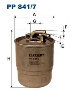 PP8417 Топливный фильтр FILTRON підбір по vin на Brocar