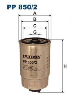 PP8502 Топливный фильтр FILTRON підбір по vin на Brocar