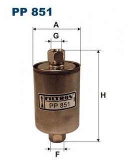 PP851 Топливный фильтр FILTRON подбор по vin на Brocar