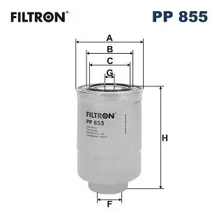 PP855 Топливный фильтр FILTRON подбор по vin на Brocar
