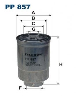 PP857 Топливный фильтр FILTRON подбор по vin на Brocar
