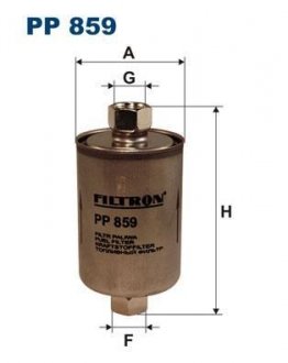 PP859 Топливный фильтр FILTRON підбір по vin на Brocar