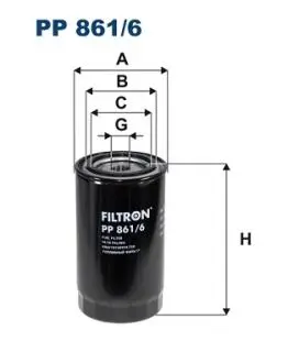 PP8616 Топливный фильтр FILTRON підбір по vin на Brocar