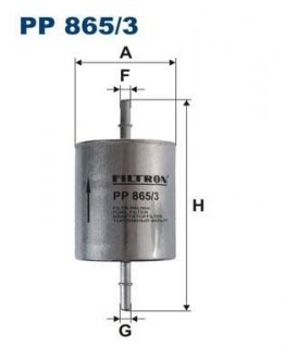 PP8653 Топливный фильтр FILTRON подбор по vin на Brocar