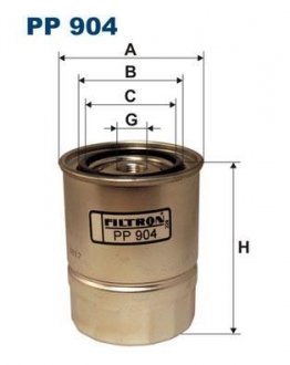 PP904 Топливный фильтр FILTRON підбір по vin на Brocar
