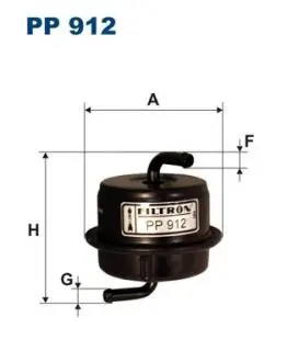PP912 Фільтр палива FILTRON підбір по vin на Brocar