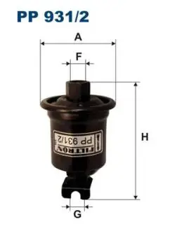 PP9312 Топливный фильтр FILTRON подбор по vin на Brocar