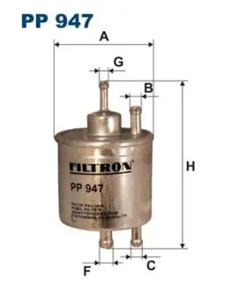 PP947 Паливний фільтр FILTRON підбір по vin на Brocar
