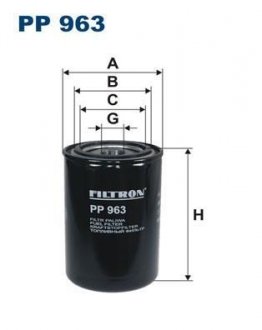 PP963 Топливный фильтр FILTRON підбір по vin на Brocar