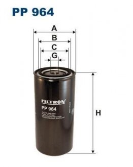 PP964 Фільтр палива FILTRON підбір по vin на Brocar