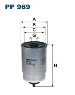 PP969 Фільтр палива FILTRON підбір по vin на Brocar