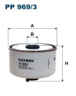 PP9693 Топливный фильтр FILTRON підбір по vin на Brocar